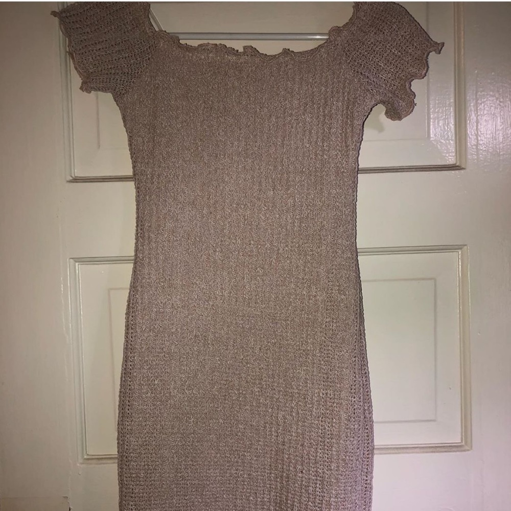 nude mid thigh dress